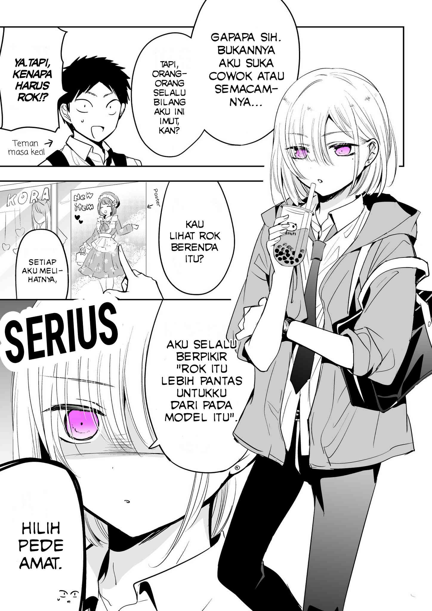 The Time My Friend Wanted To Try a Skirt (Tomodachi ga Skirt haite mitai tte Itte kita Ken) Chapter 01 Gambar 2